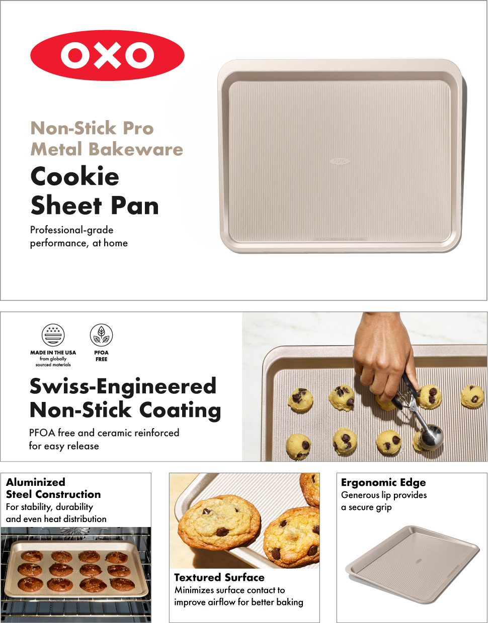 Cake Pan Oxo Non Stick Cookie Sheet Non-Stick Professional Jelly