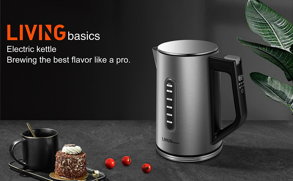 Kettle Electric Stainless Steel With Temperature Presets and 30