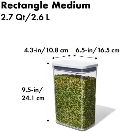 OXO Medium Rectangle Food Container with Airtight Seal -2.6L