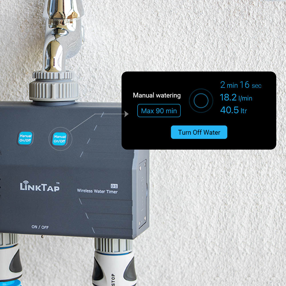 LinkTap D1 Smart Water Timer & Gateway, 2 Separate Zones, Watering