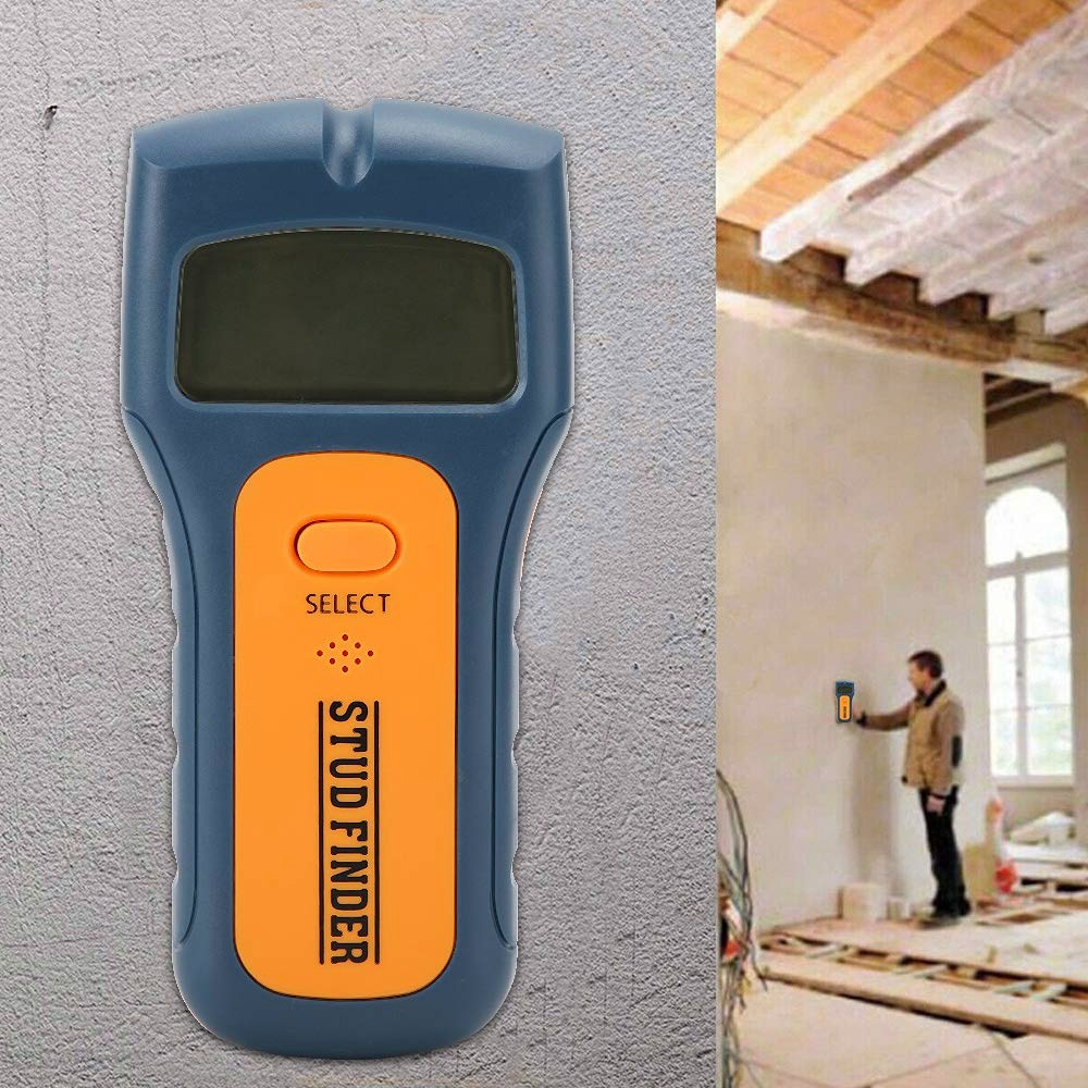 Olympia Tools 3-in-1 Stud Finder Wall Scanner – 88-237-0115, Yellow – Detects Wood, Metal, Deep Rebar & Live AC Wire For DIY Projects