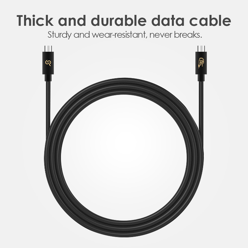 A coiled USB-C to USB-C cable that features sturdy and wear-resistant wire for long-term, break-free use in daily