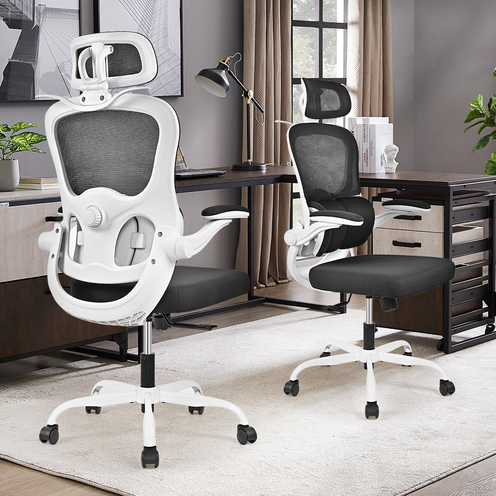 Moustache® Luxury Ergonomic Mesh Office Chair in home office