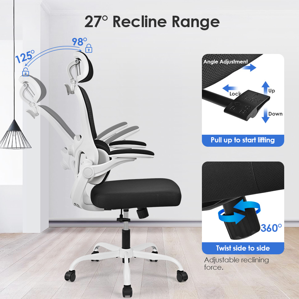 Mesh Office Chair with 27° Recline Range