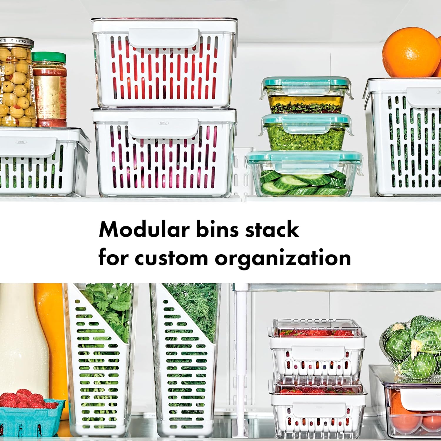 OXO Good Grips Produce Saver,Berry Keeper, BPA Free, 2-Piece Set - OXO