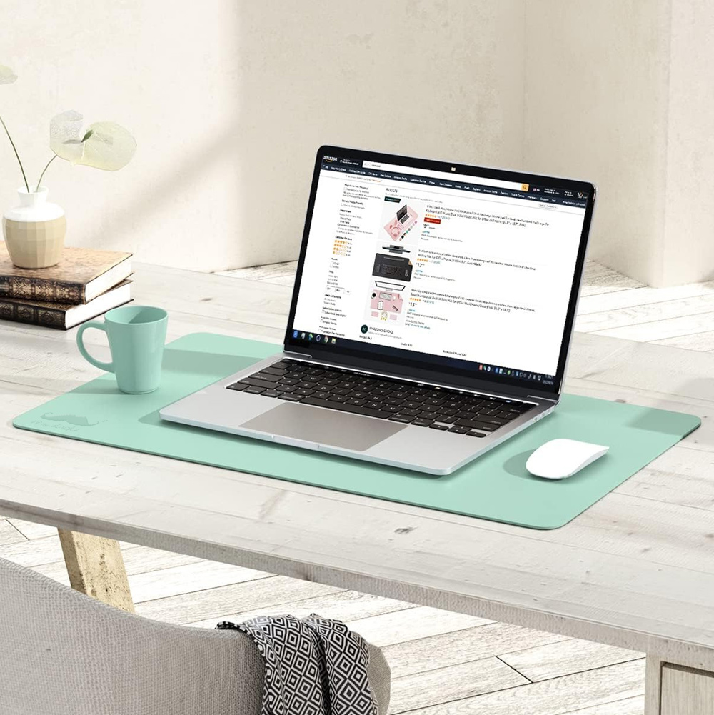 Non-Slip Desk Pad,Mouse Pad,Waterproof PVC Leather Desk Table Protector ...