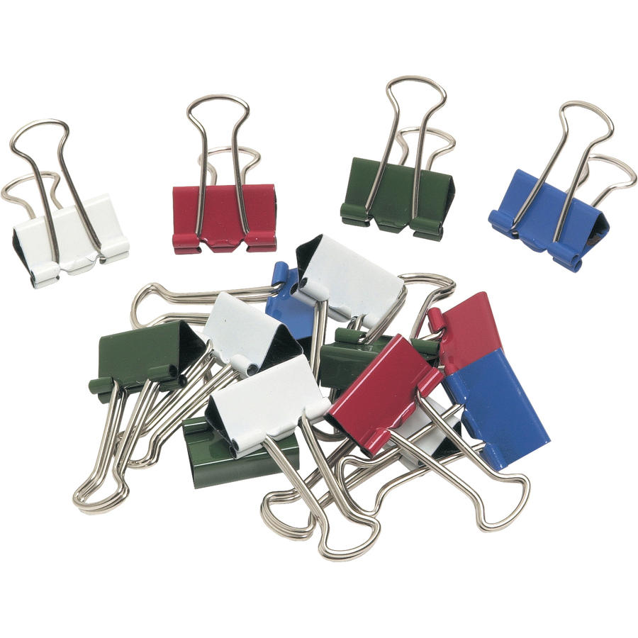 Westcott® Fold Back Clips 3/4", Assorted Colours, 100 / Box (236380)