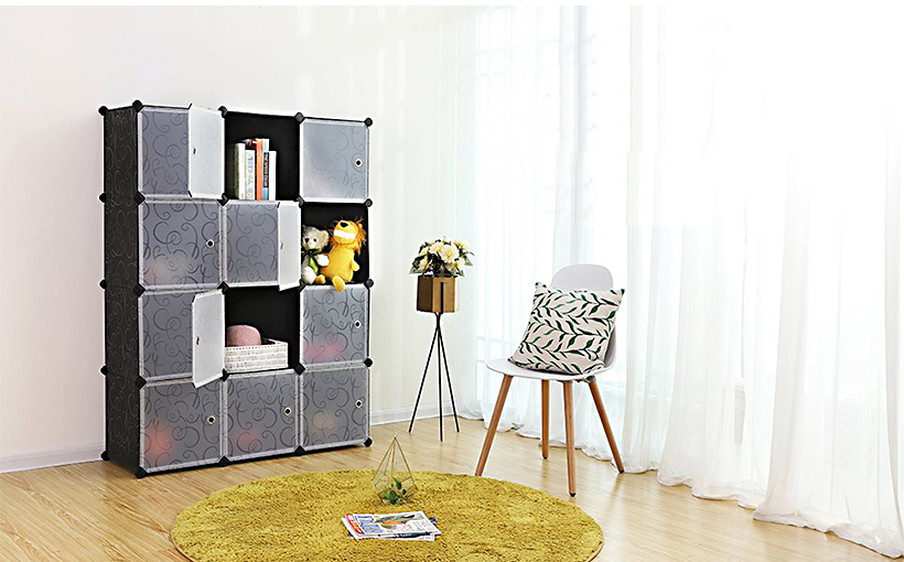 DIY Plastic Portable Wardrobe Closet Organizer Storage Shelving