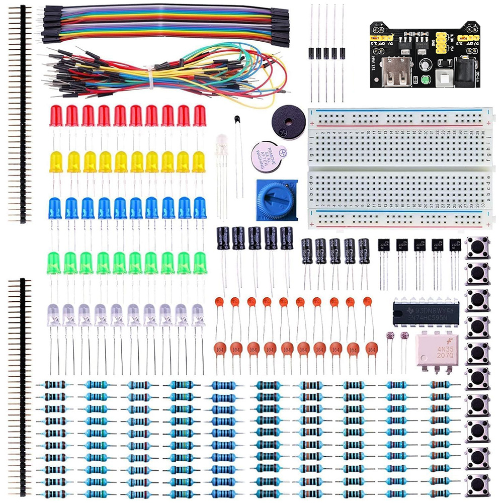 PrimeCables 235-piece electronic kit for Arduino projects containing various components