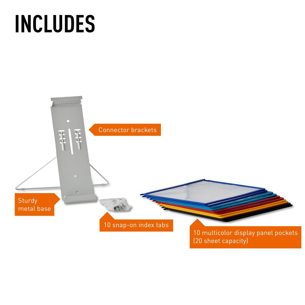 Durable® Instaview® Desktop Reference System, Assorted Colors, 8.50