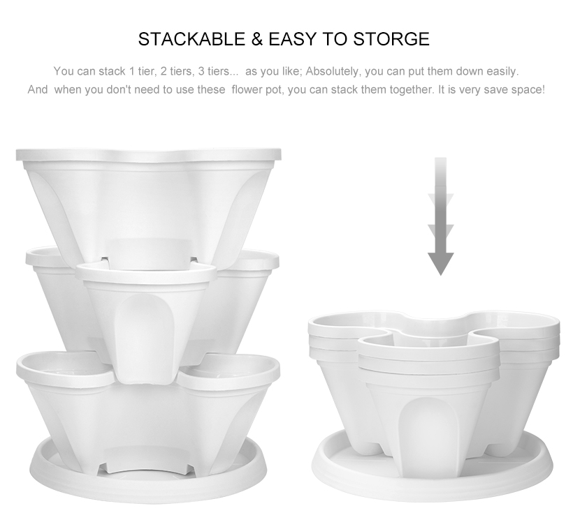 Styrofoam Stackable Pots (Set of 5)