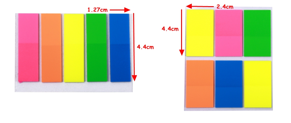 Square Shape Index Tab Flags - Moustache®