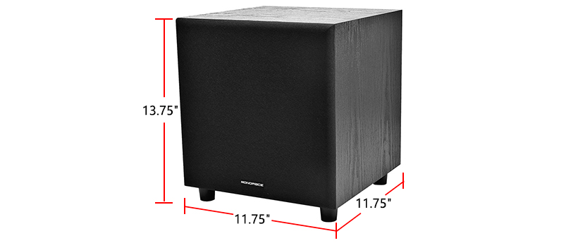 monoprice inch home subwoofer