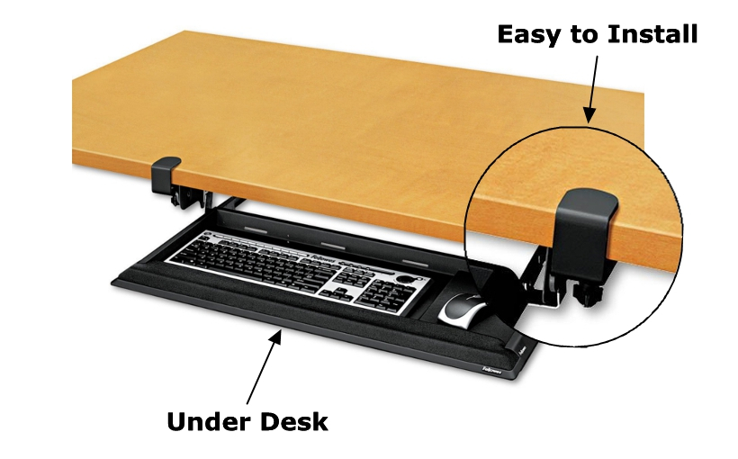 Fellowes® Designer Suites™ DeskReady™ Black Keyboard Drawer 283325