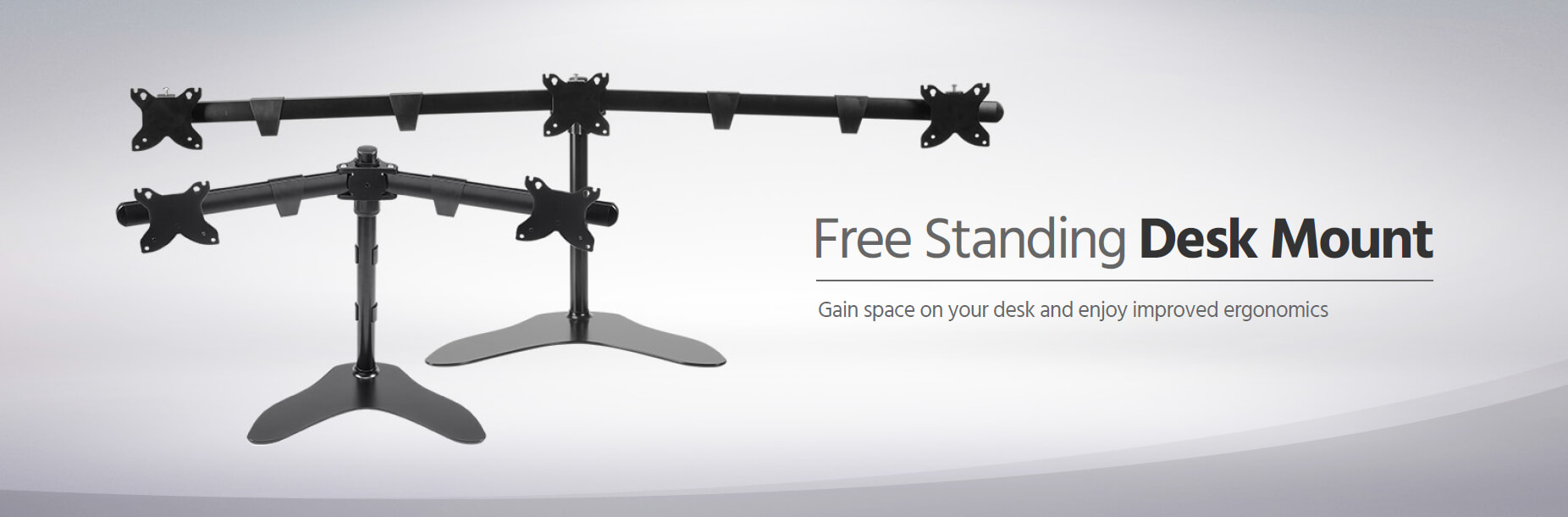 Dual Monitor Free Standing Desk Mount 15 30in Mono