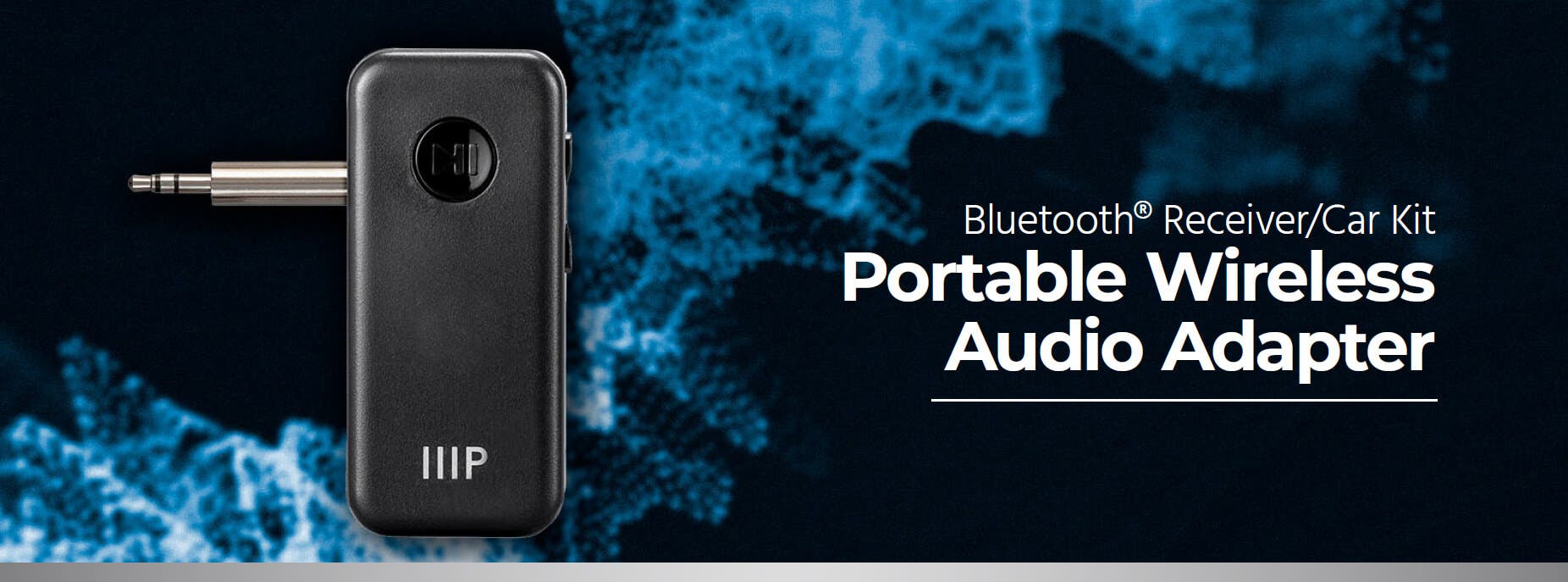 Bluetooth Receiver/Car Kit, Portable Wireless Audio Adapter 3.5mm Aux