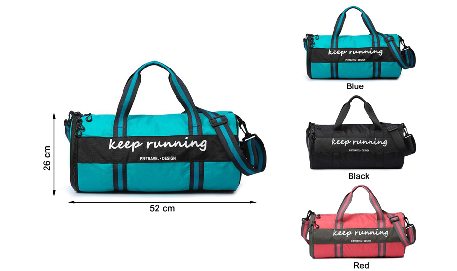 P.Travel Large Capacity Waterproof Nylon Foldable Gym Bag