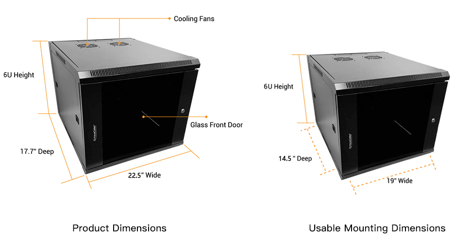 6U Wall-Mounted Network Server Rack