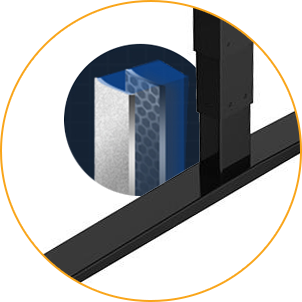 Reinforced steel footings for extra stability
