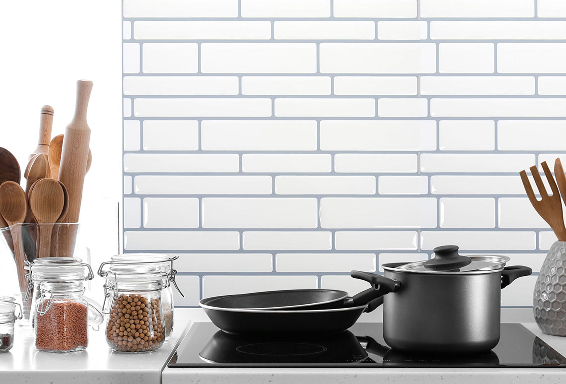 Tile Wall Decals Peel and Stick Self-Adhesive Rect