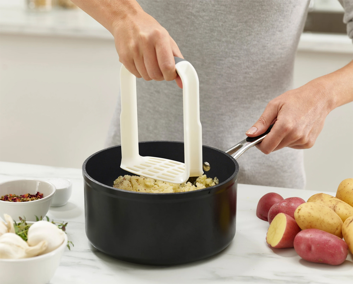 Easy Mash™ Ergonomic Plastic Potato Masher with Non-slip Grip