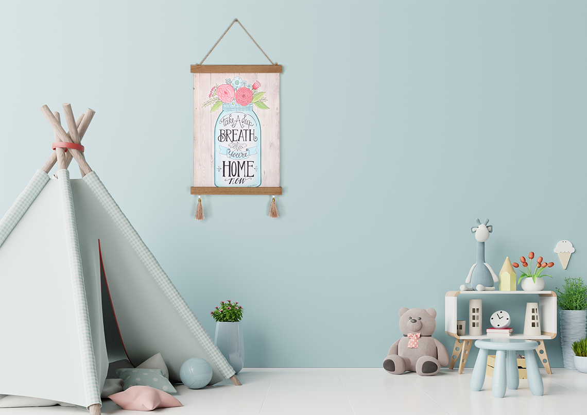 Toile affiche murale imprime décoration de toile suspendue, cadre en bois