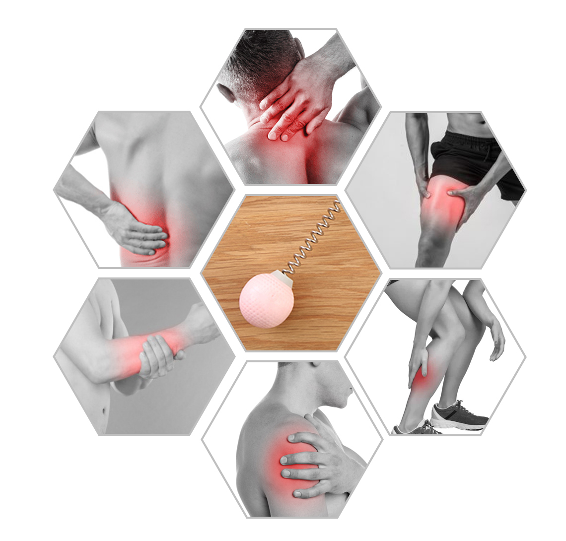 Miniso Wooden Manual Beat Golf Ball Massage Hammer for Muscles Pain