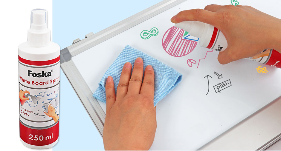 Foska® Whiteboard Cleaning Spray, Alcohol Free, 250ml