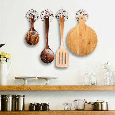 Terrazzo wall hook decals self-adhesive used in kitchen