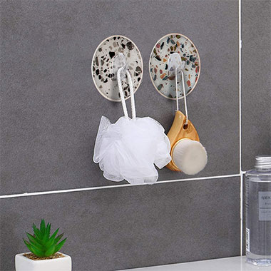 Terrazzo wall hook decals self-adhesive used in bathroom