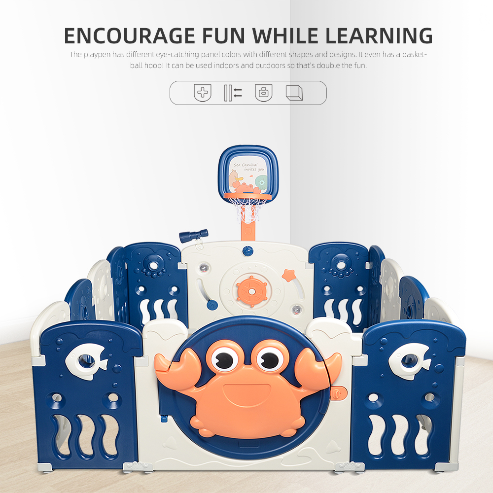 14 Panel Portable Baby Playards Kids Activity Centre Safety Infant