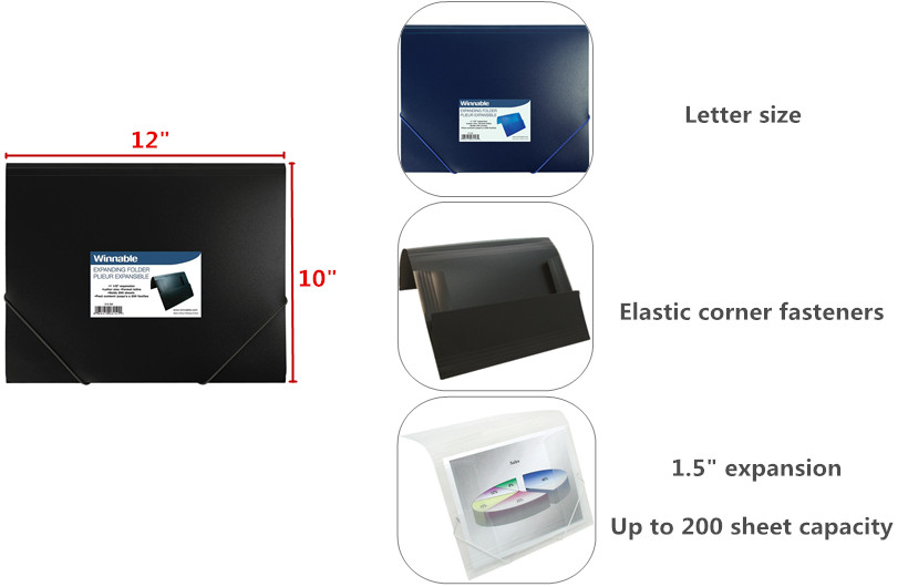 Winnable Expanding File Document Folder, 12/Pack