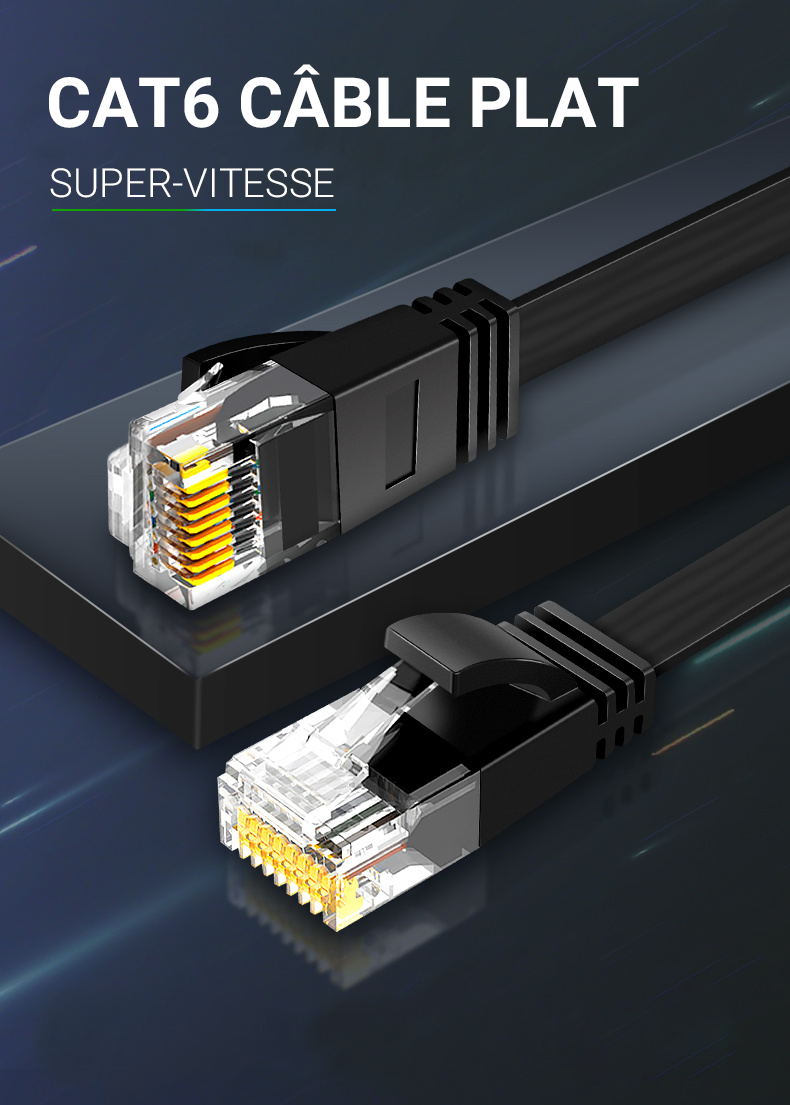 AAOTOKK RJ45 Réseau Câble, Haute Vitesse Ethernet Gigabit LAN