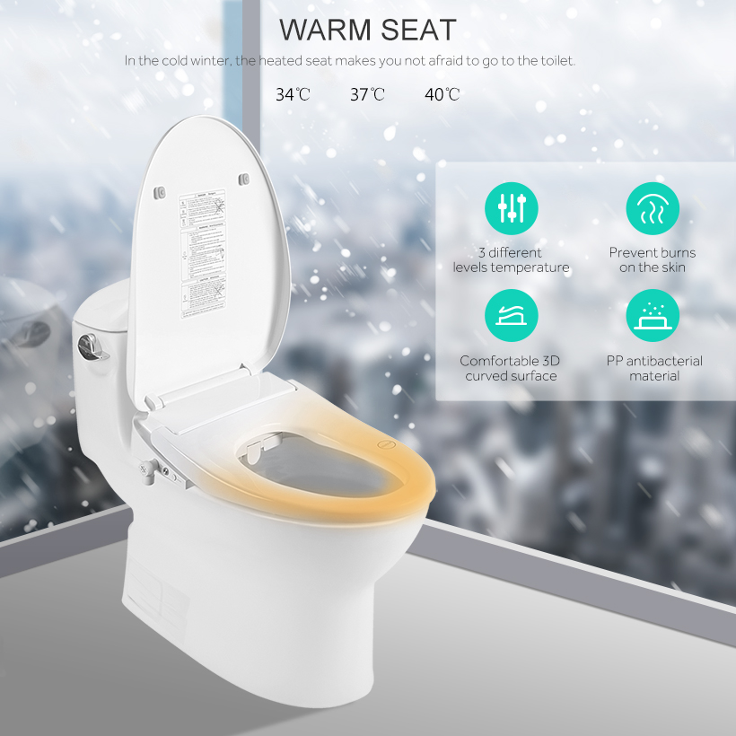 LOVMOR Smart Toilet Heated Bidet Seat Portable Auto OpenClose Bidet Dryer Warm Water In The Toilets Department At - View #6