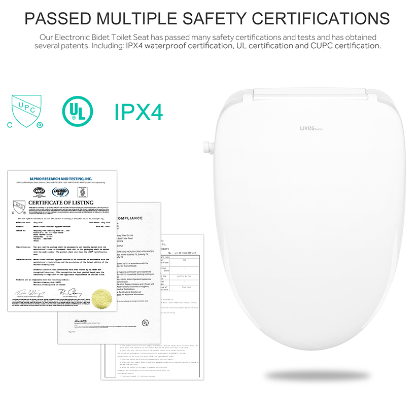 Electronic Bidet Toilet Seat, Instantaneous Water Heating, Heated Seat
