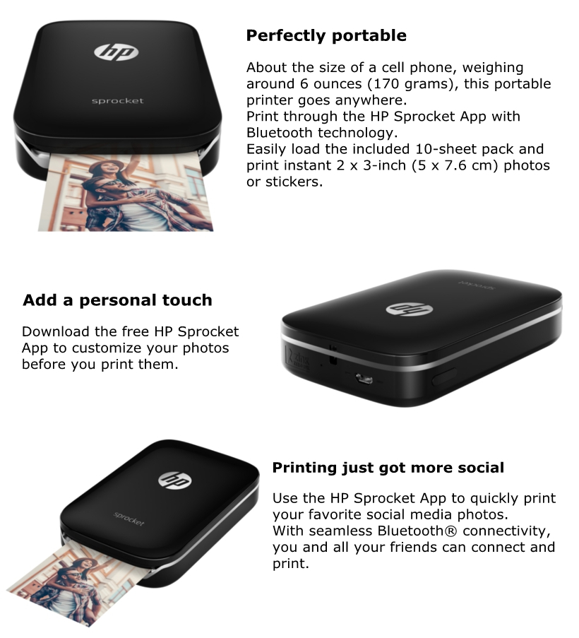 HP Sprocket Portable Photo Printer Review 2019