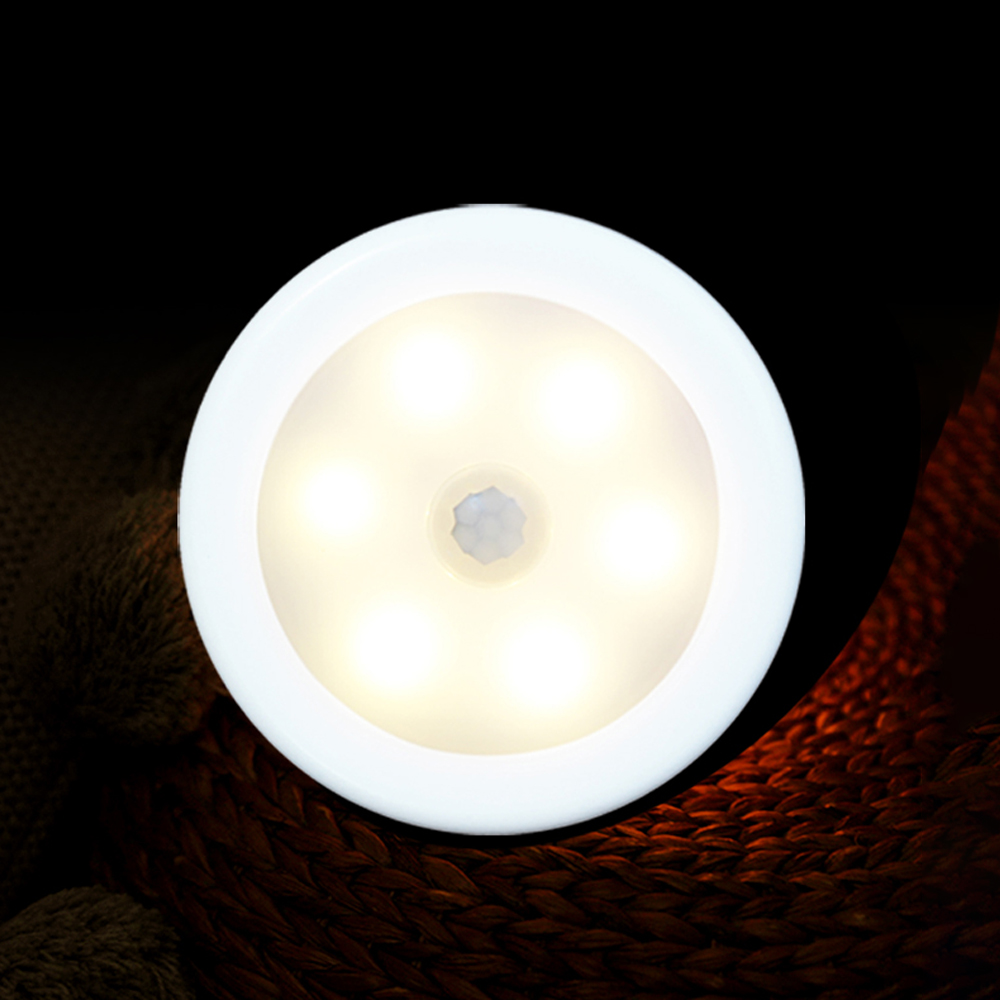 LEDs Night Light Smart PIR Body Motion Sensor Battery Powered Wireless