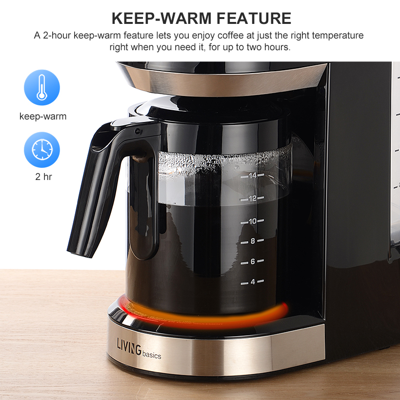 2 in 1 Coffee Maker Brewer, Drip Coffee 14 Cup Pot, KCup Pods, Ground