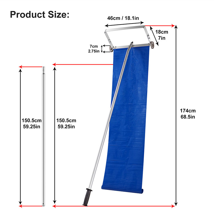 20FT Roof Snow Rake with Adjustable Extended Handle LIVINGbasics®