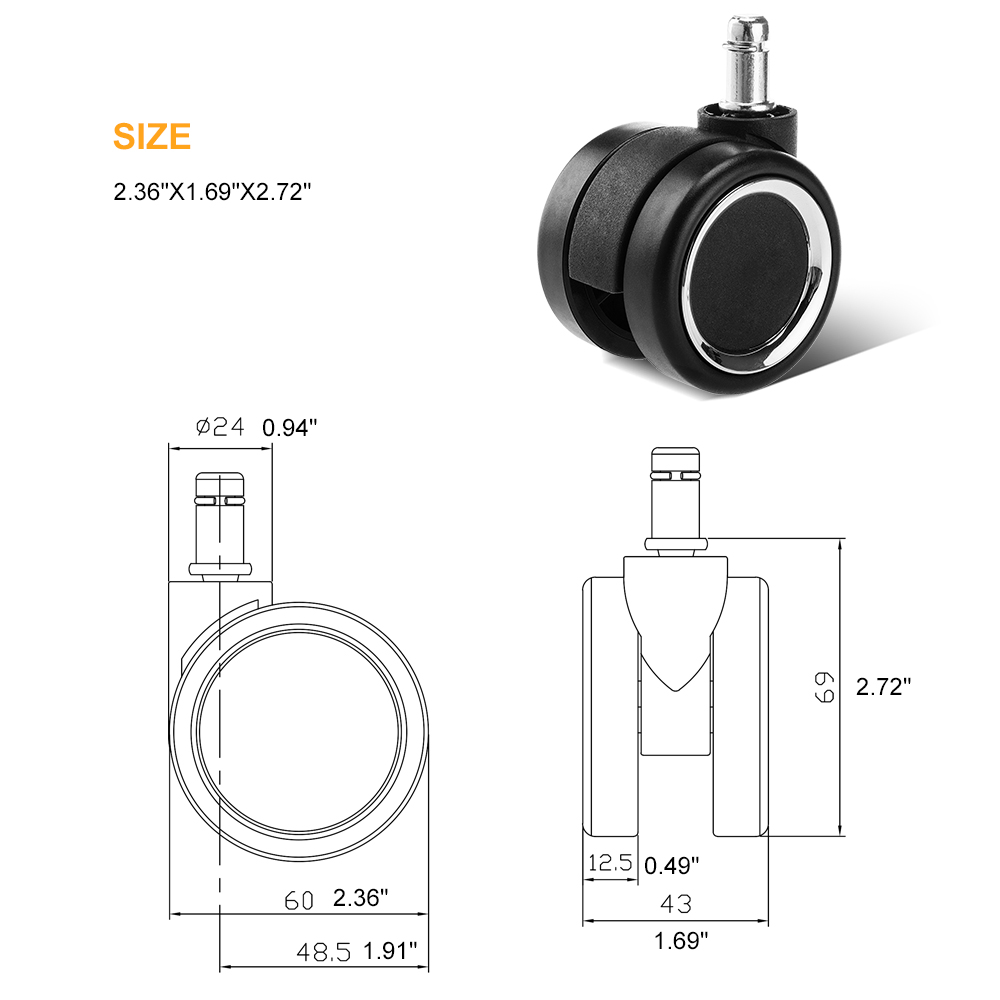 caster size