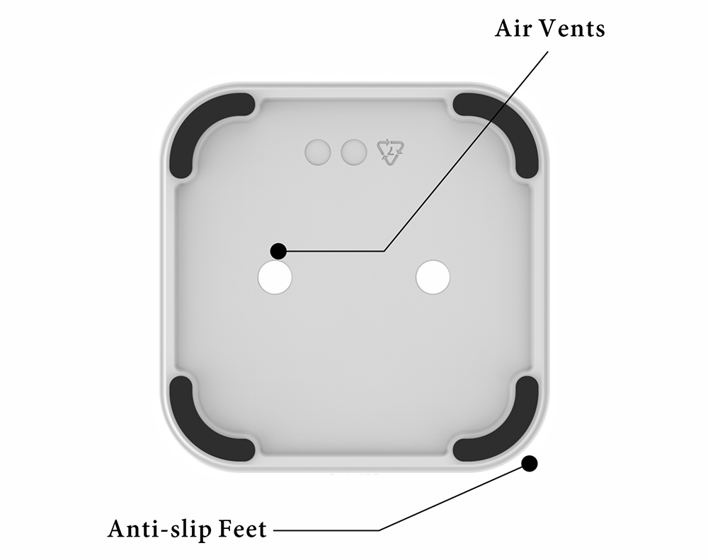 Square universal block drain hole & non slip bottom