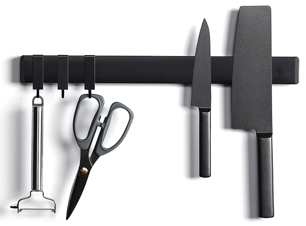 Stainless Steel Knife Strip Holder for Wall with 3 Hooks 16