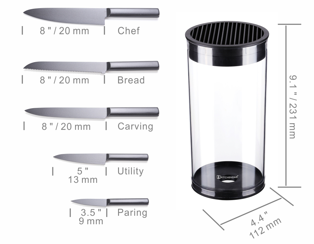 Knife Set size