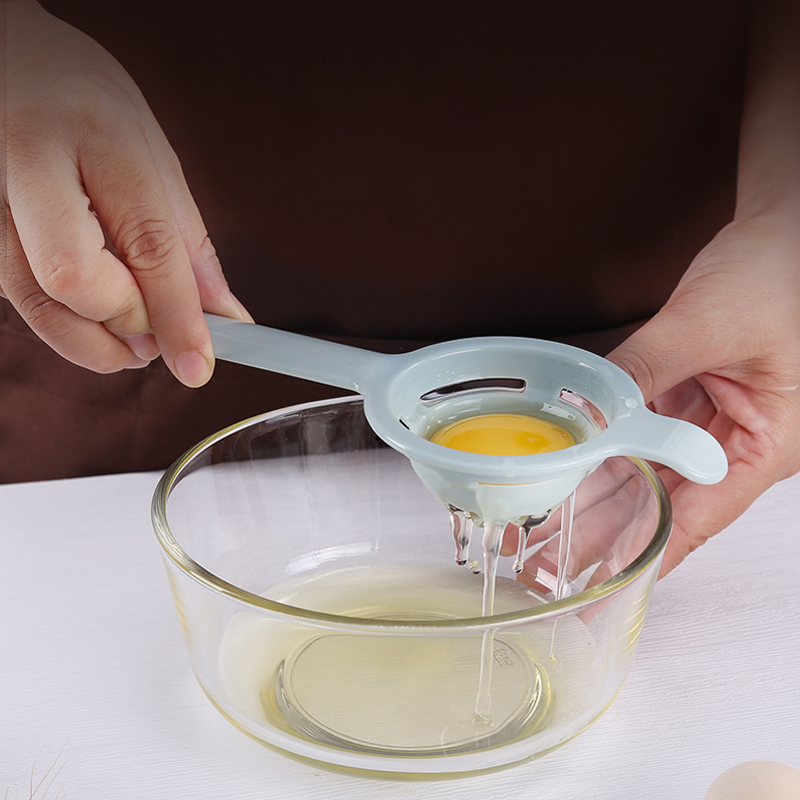 Egg Yolk White Separator Professional Divider Holder Sieve Blue