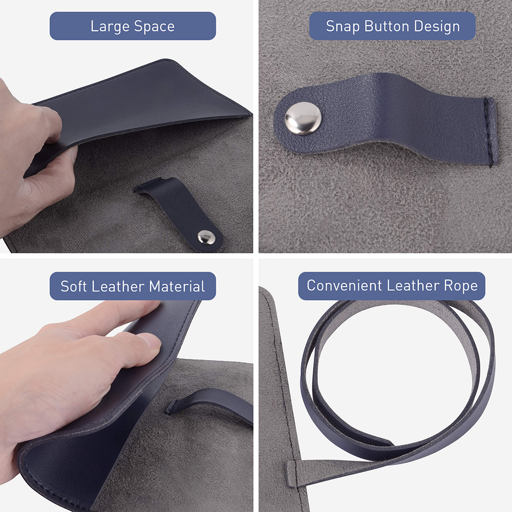 Leather Travel Charger Cord Roll Organizer, Electronic Accessories Management PrimeCables®