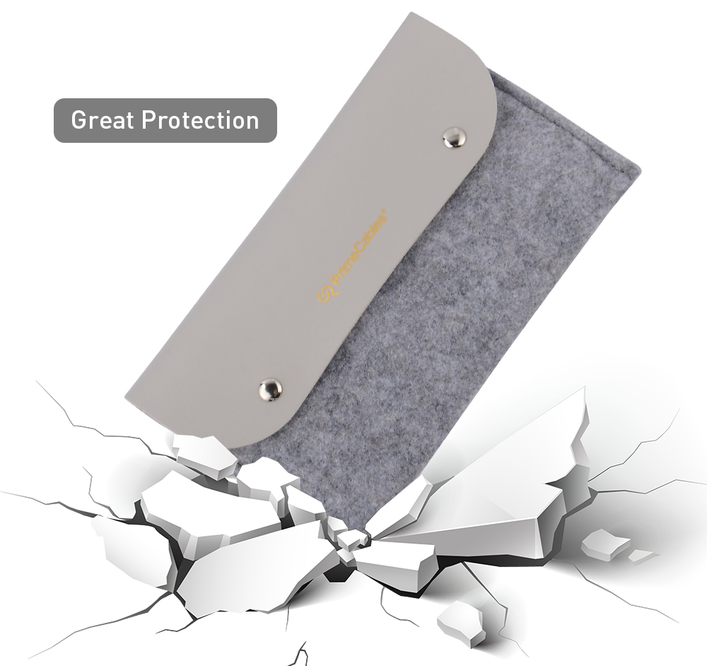 Wool Felt Leather Electronics Accessories Organizer great protection