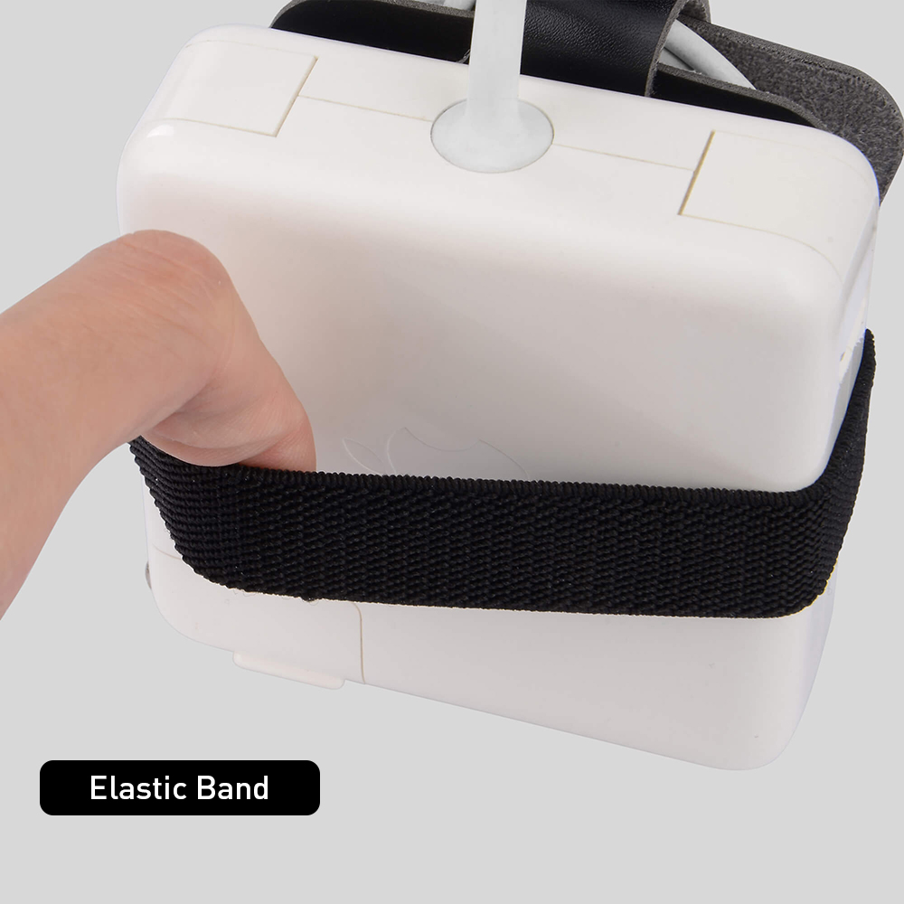 Leather Travel Cord Winder Organizer with elastic band