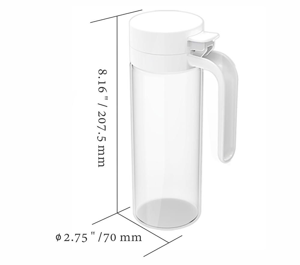 Borosilicate Glass Oil Dispenser Bottle, Condiment Container with