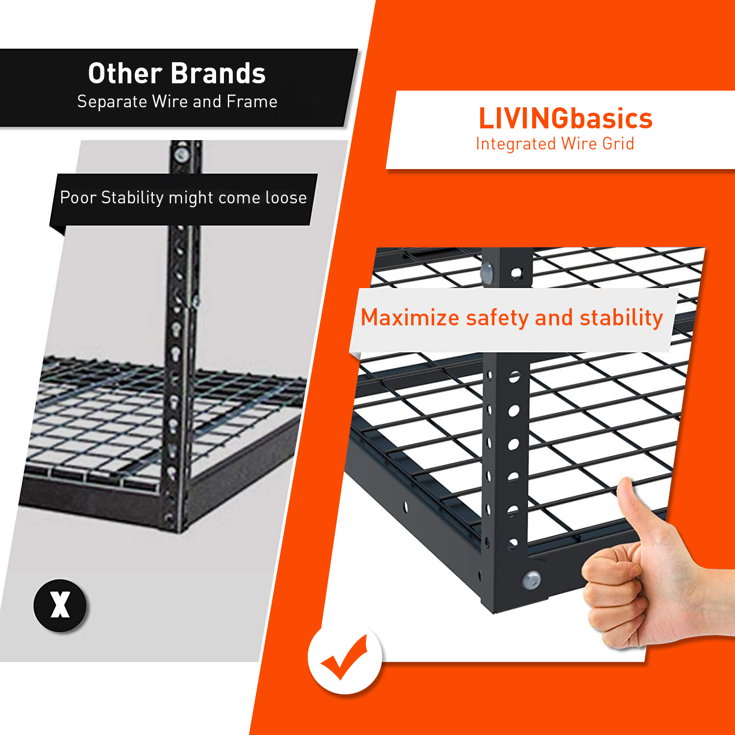 Adjustable Ceiling Garage Storage Rack LIVINGbasics