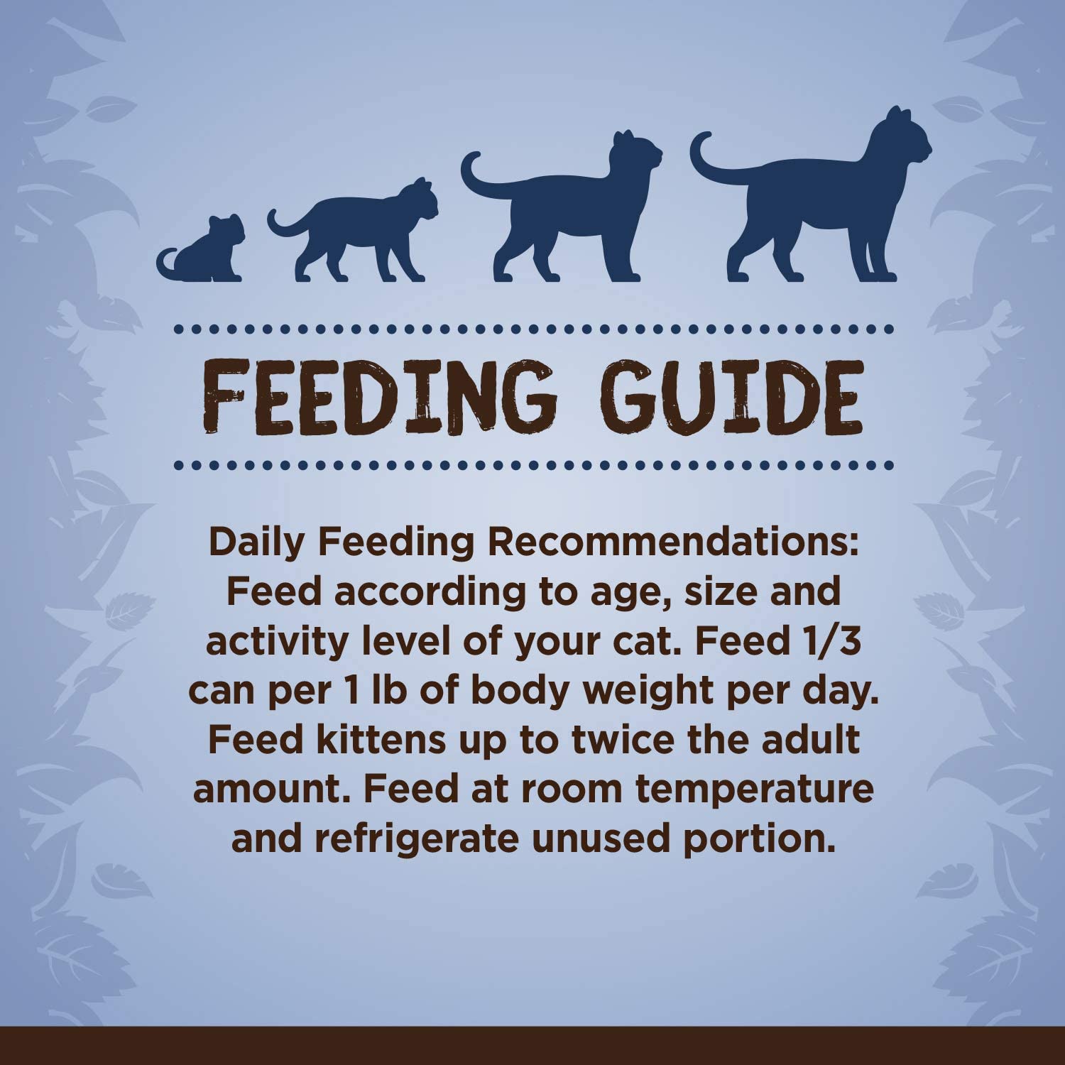 Pate Wet Food with Free Run Chicken for Cats feeding guide